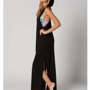 Fox racing Hooded, coverup,maxi drss BLK.W/ slits